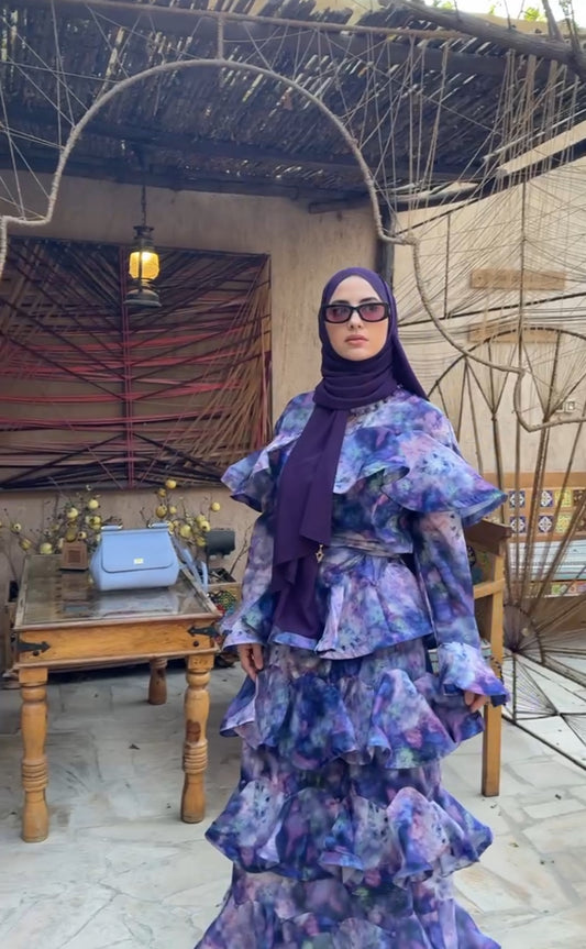 Purple layered dress
