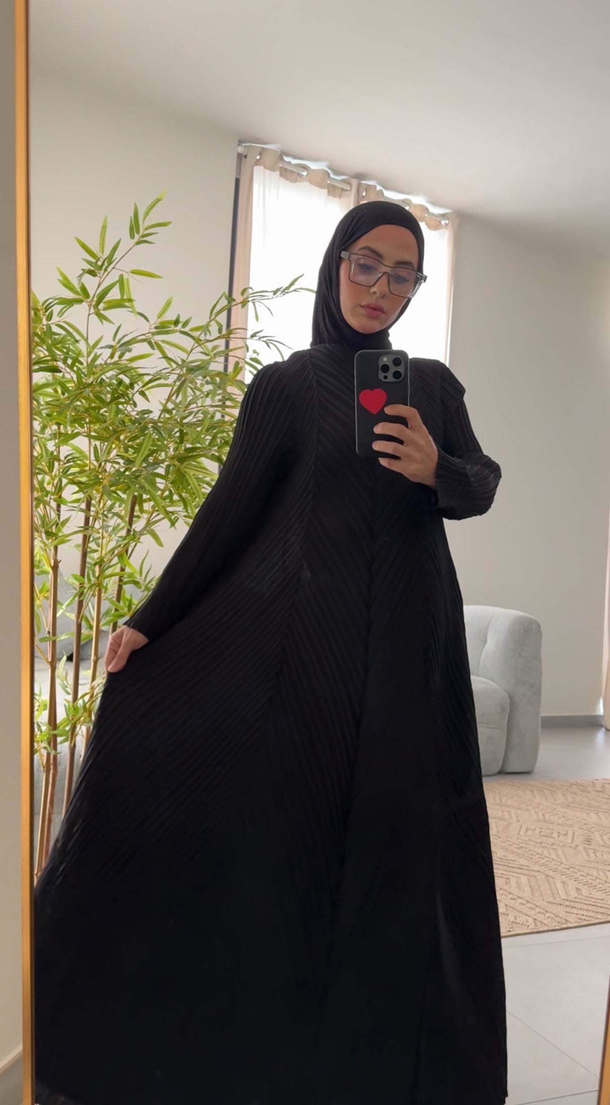 Black Pleated Dress