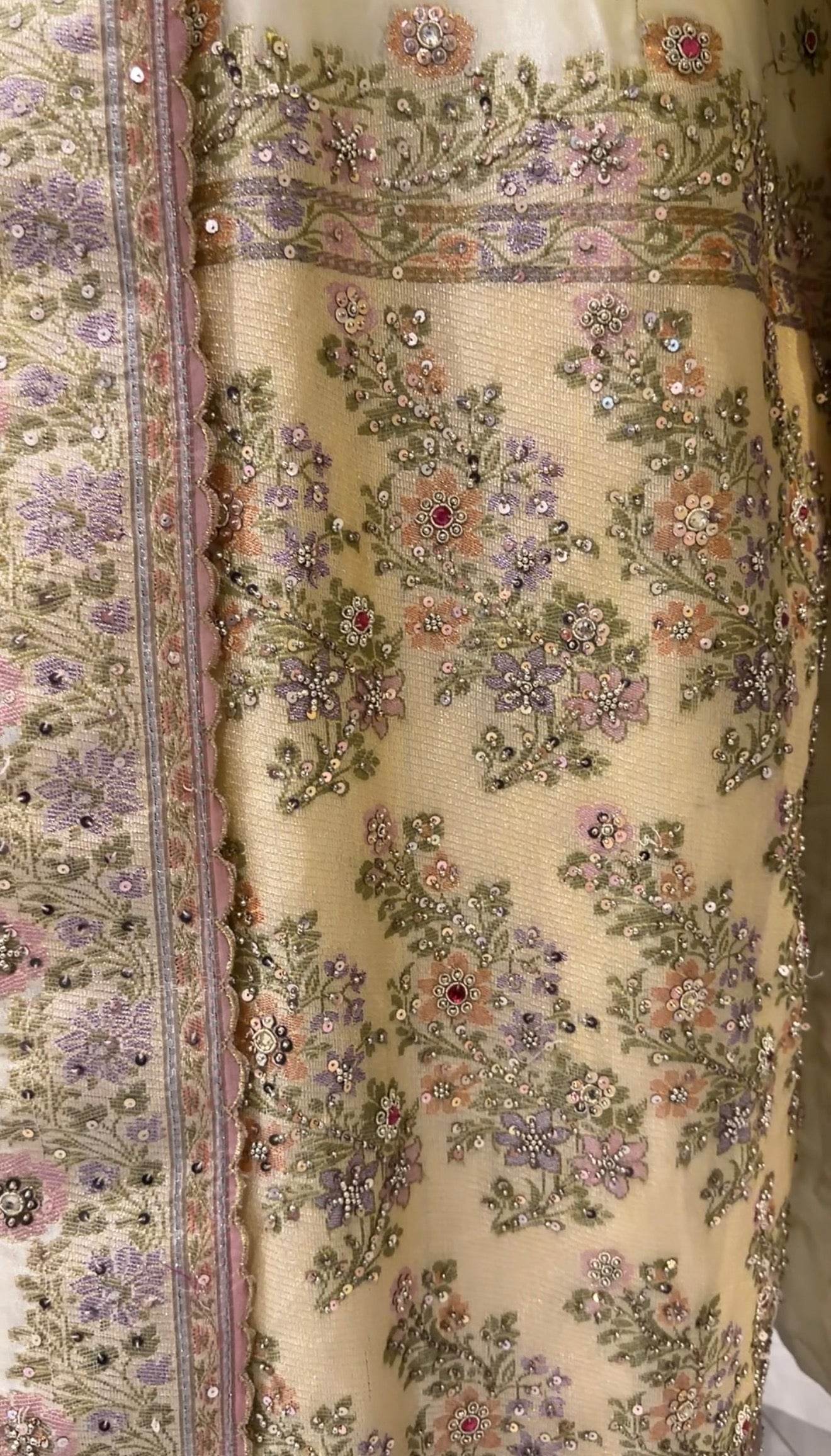 Floral beaded dress with inner