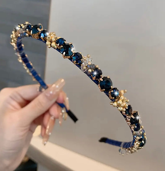 Navy and Gold Alice Band