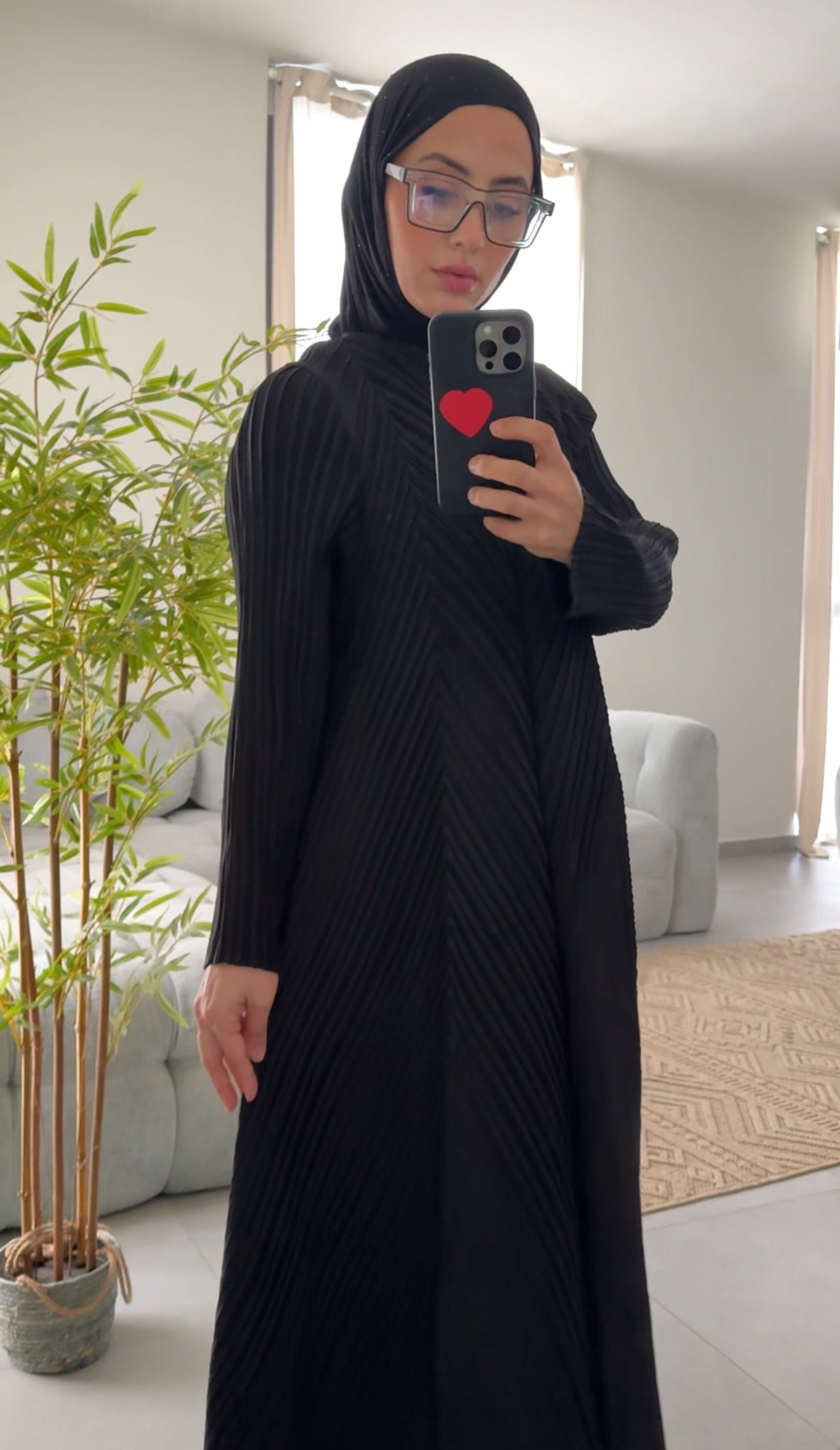 Black Pleated Dress