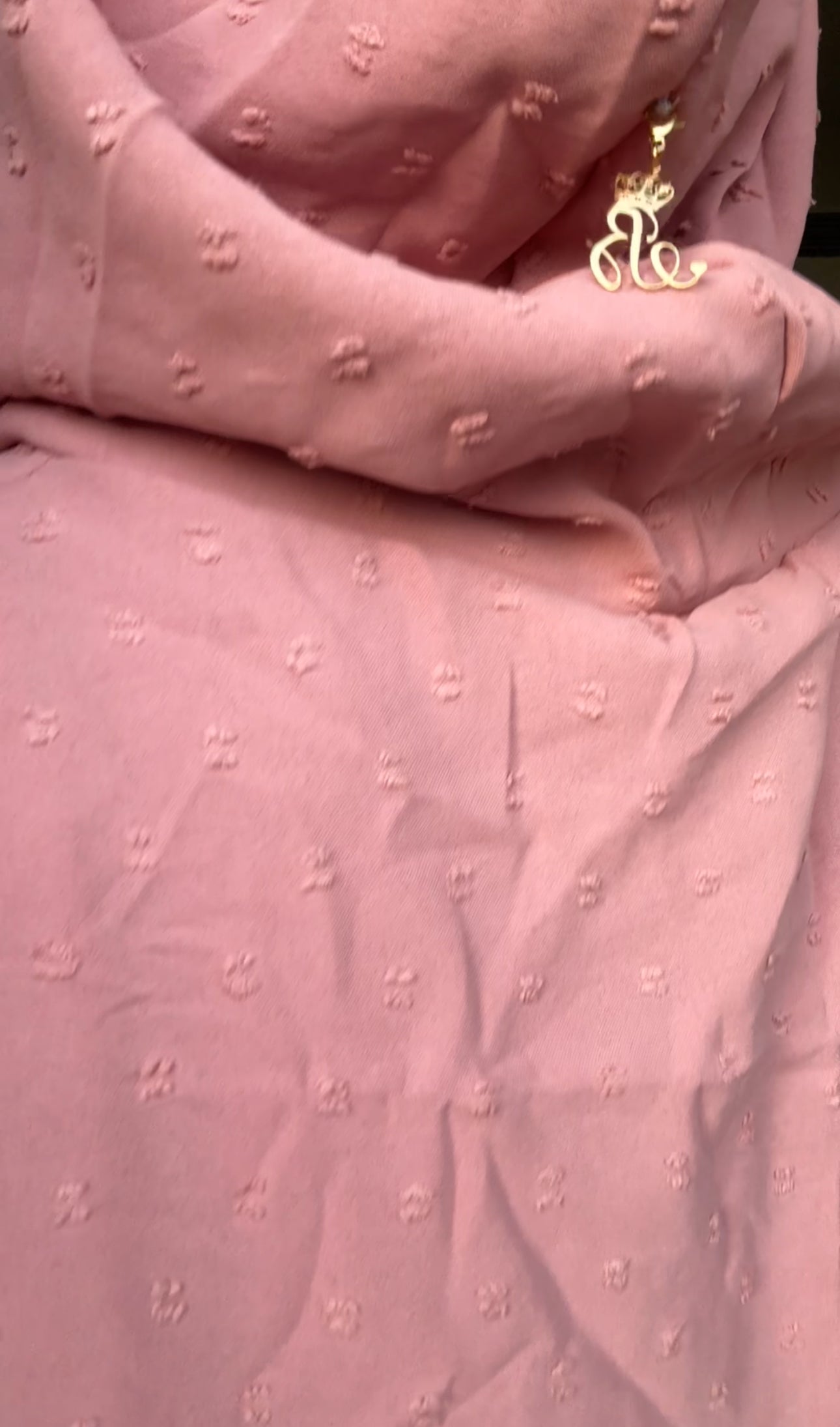 Baby pink burqa with pink dots