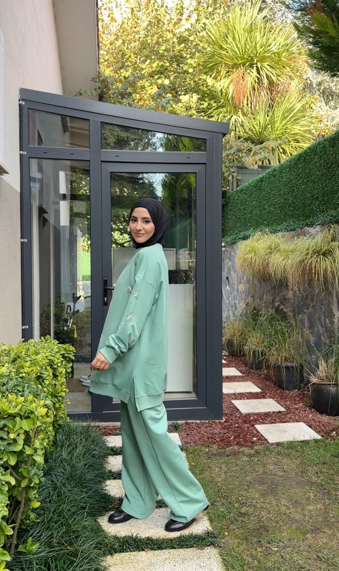 Green Daisy tracksuit set