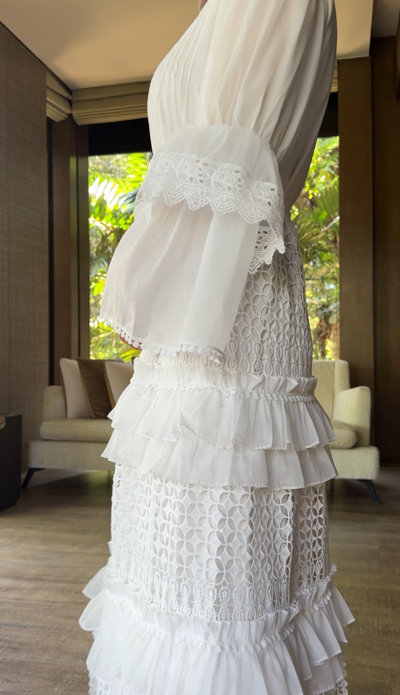 White lace dress