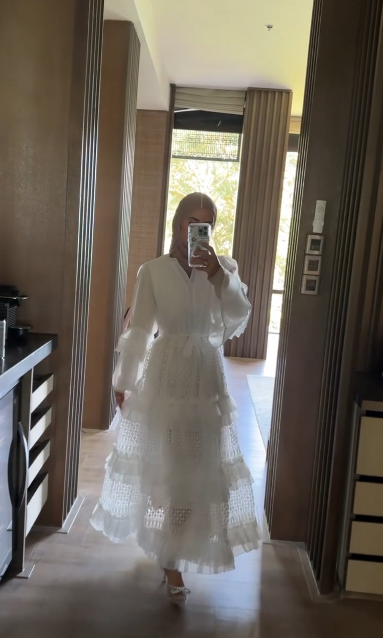 White lace dress