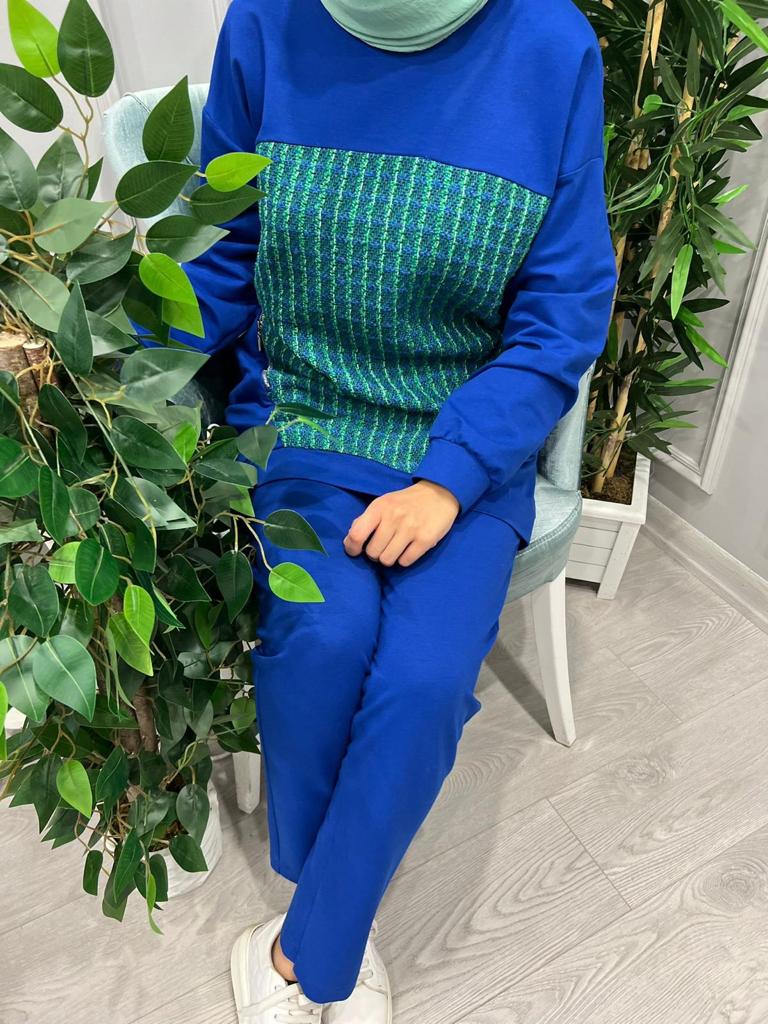 Blue green tracksuit set